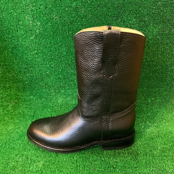 COPY - MEN’S WESTERN COWBOY SLIP ON ROUND TOE SIDE ZIPPER BOOTS BLACK BOTA CON … - Picture 6 of 9